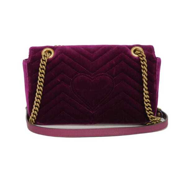 GUCCI Authentic Purple GG Marmont Shoulder Bag - Picture 3 of 16